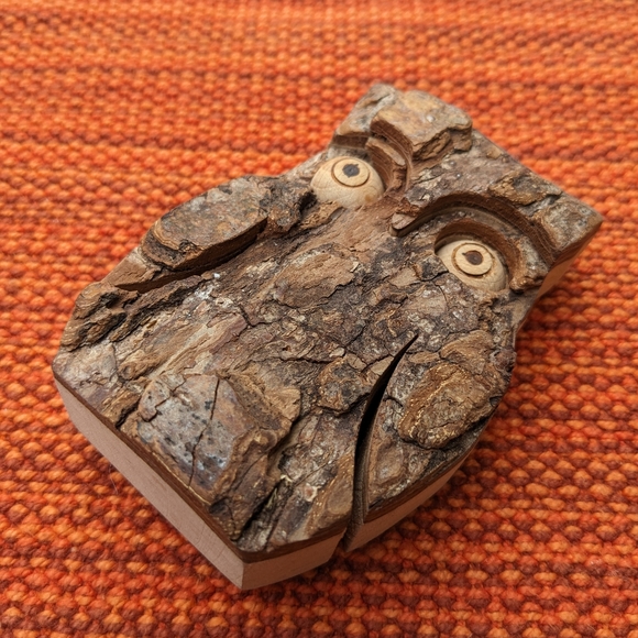 Wooden Carved Owl Decor - Picture 6 of 11